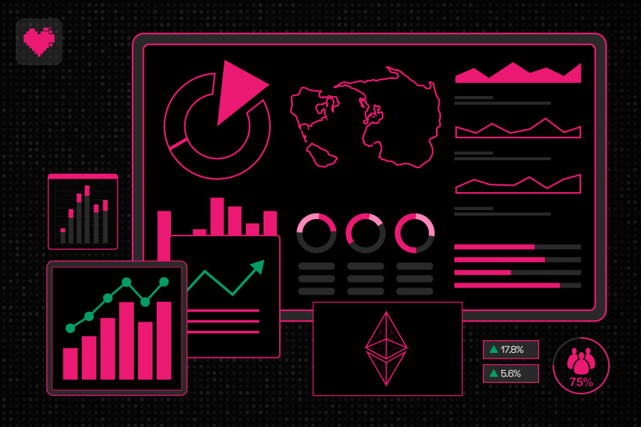 Blockchain product launch strategy dashboard with metrics and implementation timeline