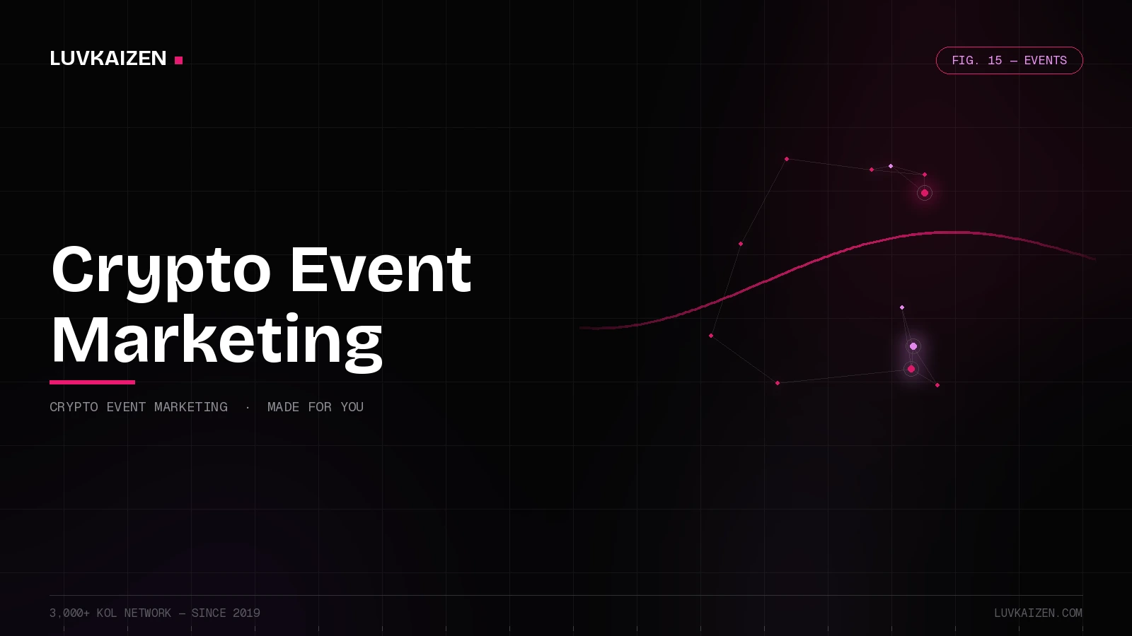 Crypto event marketing agency: Cohort Marketing hero illustration