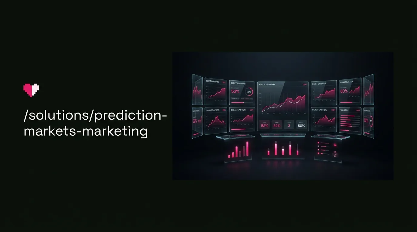 Cohort Marketing prediction markets marketing hero section image