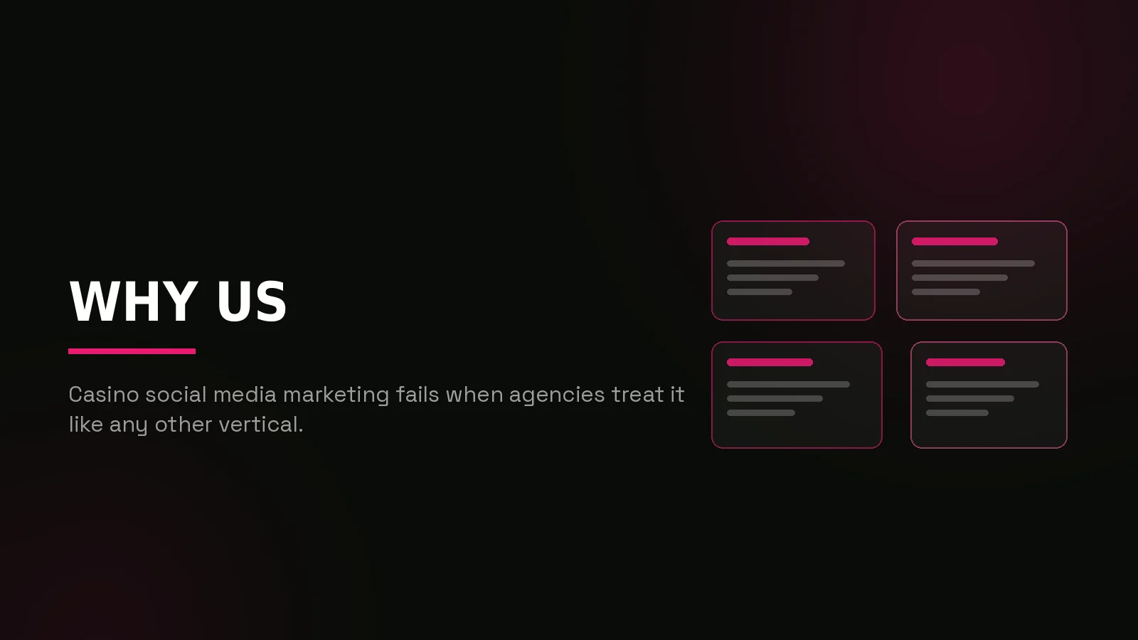 casino social media marketing agency: recap composition illustration