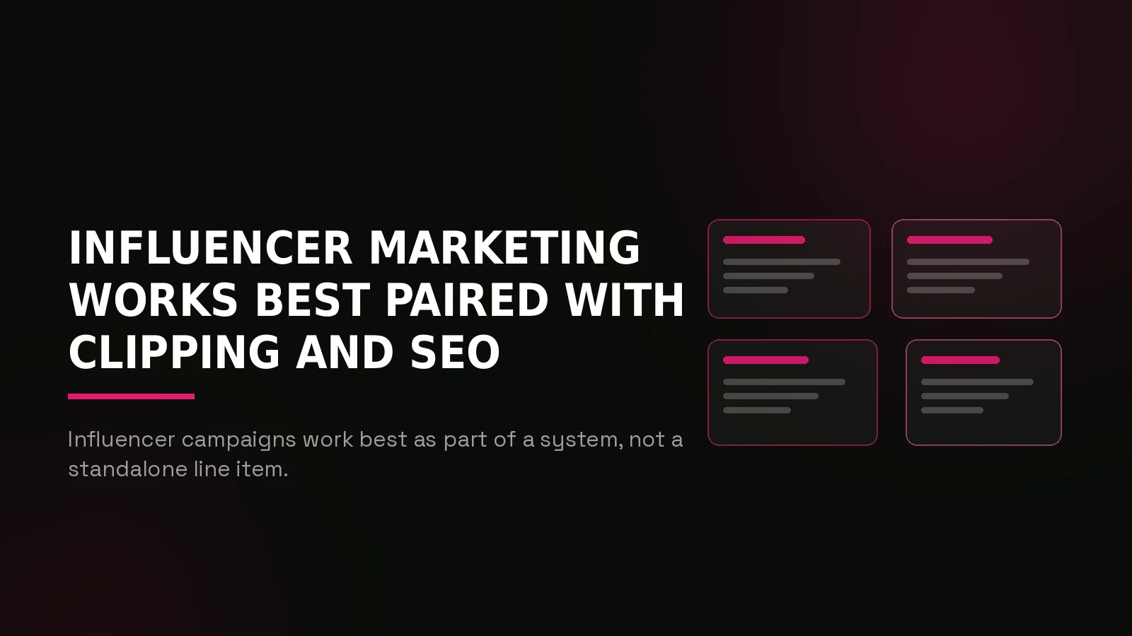 influencer marketing agency: recap composition illustration