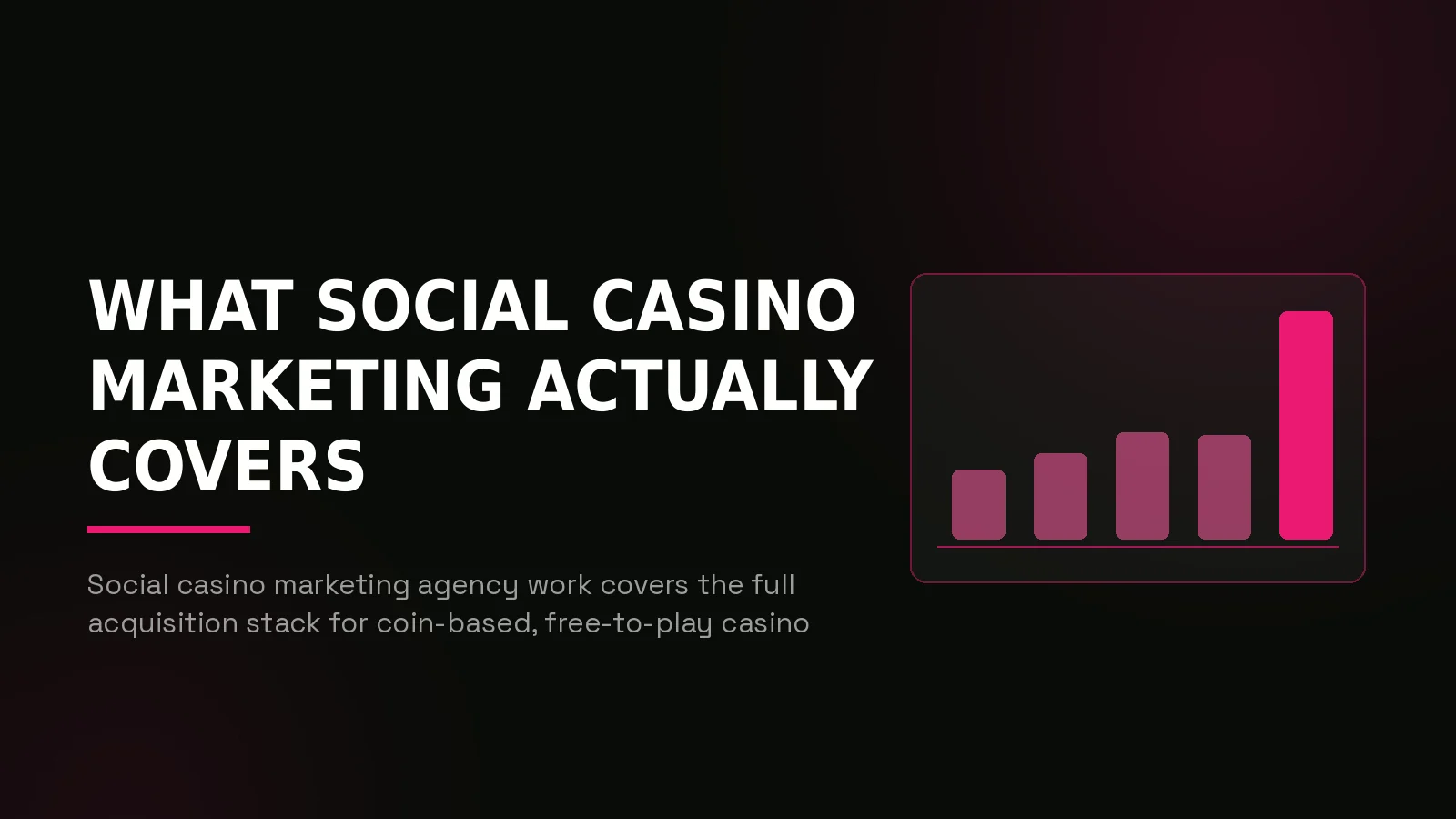 social casino marketing agency: why-us stat panel illustration